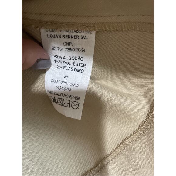 Women’s Cortelle Jacket 42 Beige 3/4 Sleeve Large Buttons Cotton Polyester - Picture 6 of 8